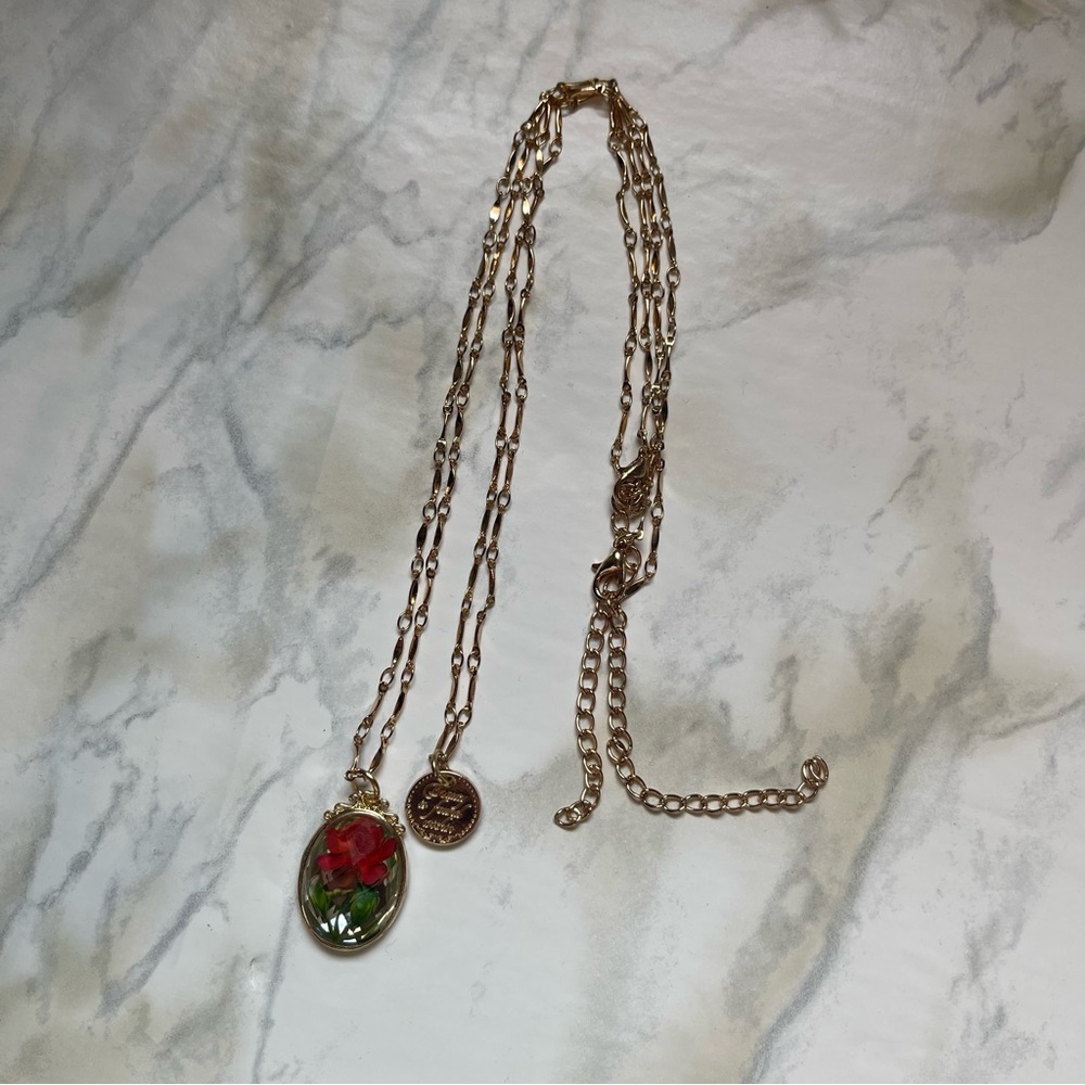 Disney beauty and the beast necklace